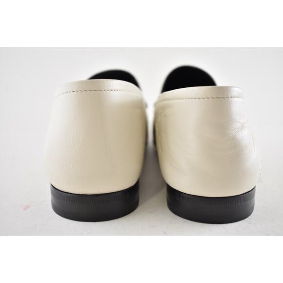 Gucci Brixton Collapsible Mystic White Leather Horsebit Slipper Flat Loafer 41.5 - Picture 15 of 16